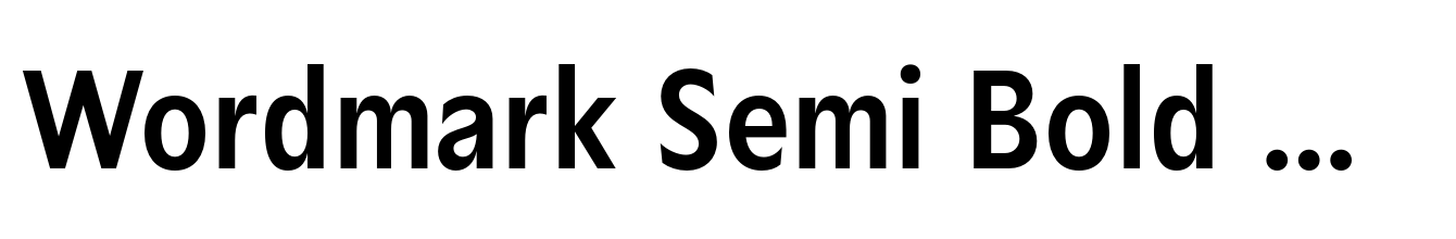 Wordmark Semi Bold Condensed